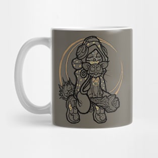 Skull Kid with Cat (Dark Lineart) Mug